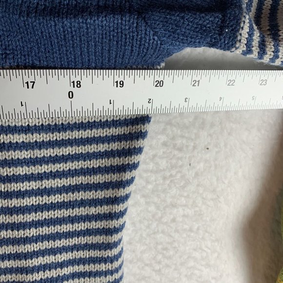 Misslook Sweater Women's Medium Multicolor Striped Cotton Knit Henley Neck 8161 - Picture 3 of 7